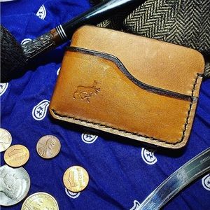 The “Marshall” minimalist handmade/hand stitched full grain leather wallet.